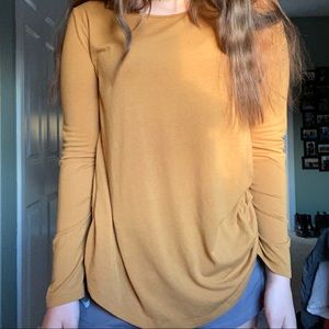 Long sleeve mustard yellow shirt